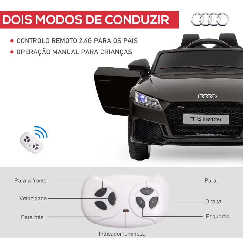 AUDI TT RS Roadster ministand.pt carros elétricos para crianças