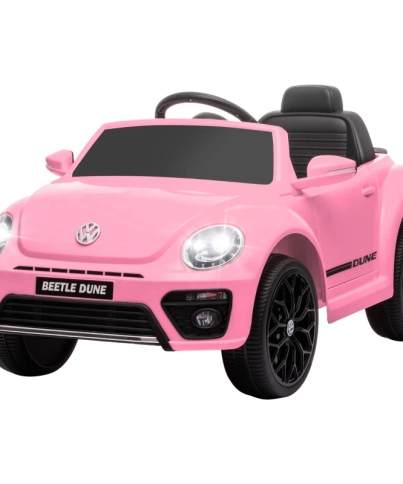 Volkswagen Beetle rosa ministand.pt carros elétricos para crianças