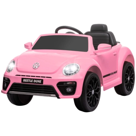 Volkswagen Beetle rosa ministand.pt carros elétricos para crianças